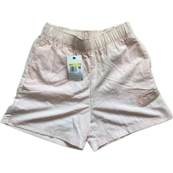 NWT NIKE Women's Swoosh Woven Easy Shorts Hybrid Beach Pink DM6752 Size S - Picture 1 of 6